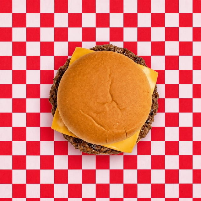 Kids Grilled Cheese Burger Single Patty.