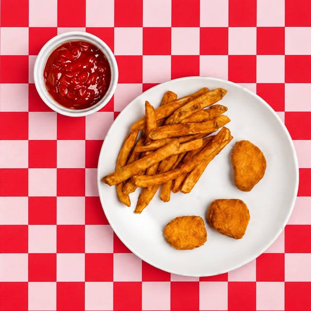 Kids Chicken Nuggets Meal.